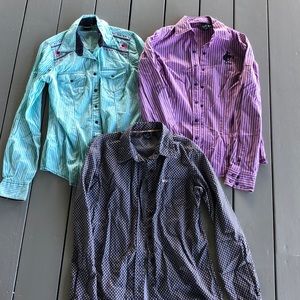 Set of 6 Women’s Western Button-Down Shirts